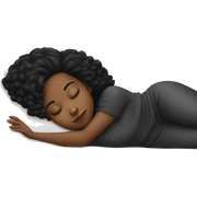 Black girl black hair sleeping sticker