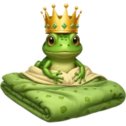 frog king in bed sticker