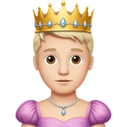 
Hombre blanco con vestido de princesa
 sticker