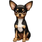 Black brown chihuahua sticker