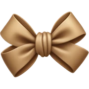 Light Brown bow  sticker