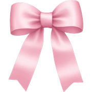 light pink ribbon bow sticker