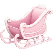 light pink sleigh sticker