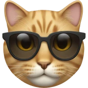 Cat with sunglasses sticker
