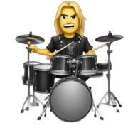 heavy metal drummer sticker
