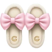 White Ugg slippers light pink bows  sticker