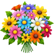 realistic bouquet of flowers sticker