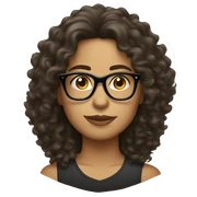 long curly hair black glasses white latina sticker