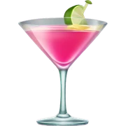 cosmopolitan drink in martini glass  sticker
