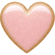 Blush pink glitter heart sticker
