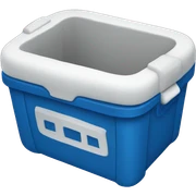 A blue and white esky  sticker