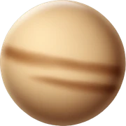 beige planet sticker