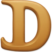 Letter D sticker