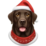 Chocolate lab Christmas  sticker