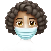 Lady with face mask spa beauty full face relaxing sticker