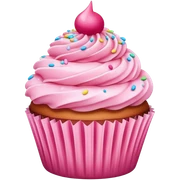 Cupcake with pink icing sticker