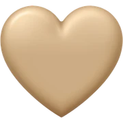 Beige heart  sticker