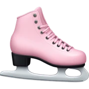 Pastel pink ice skates sticker