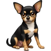 Black tan chihuahua laying sticker