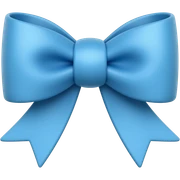 blue bow sticker