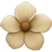 Beige flower sticker