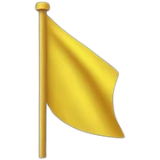Yellow flag sticker