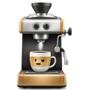 Kaffee Maschine Medaille  sticker