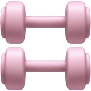 pale pink dumbells  sticker