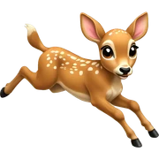 Fawn jumping  sticker