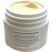 body moisturizer cream pot with label sticker