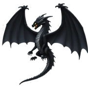 black dragon wings sticker