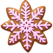 pink snowflake cookie  sticker