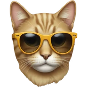 Cat with sunglasses sticker