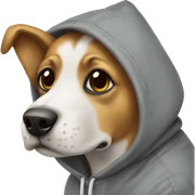 dog with hoodie sticker