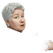 white haired boy with earrings sticker