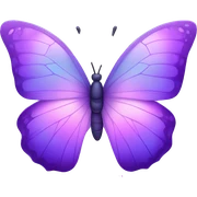 Glowing Pastel purple-gradient nebula butterfly sticker
