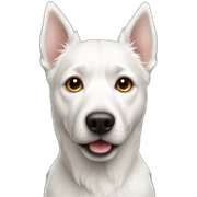 White Dog sticker