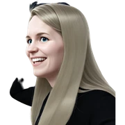 blonde girl with blue eyes sticker