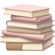 aesthetic book stack beige and light pink sticker