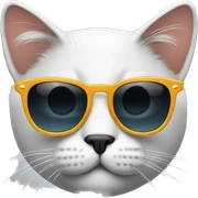 Cat with sunglasses sticker