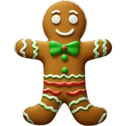 Red and Green gingerbread sticker