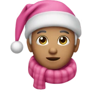 Pink Christmas sticker