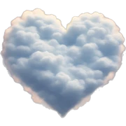 A heart in the clouds sticker