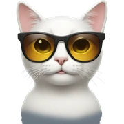 Cat with sunglasses sticker