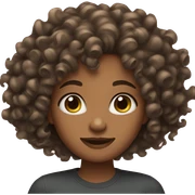 Curly hair girl  sticker
