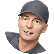 smiling boy in a hat sticker