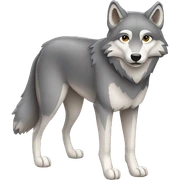 Gray Wolf Full Body sticker