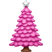 pink christmas tree sticker