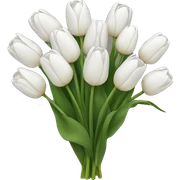 white tulip bouquet  sticker