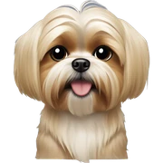 blonde shih tzu yorkie dog sticker